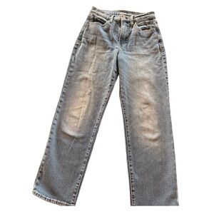 Old Navy The Skinny Straight High Rise  Jeans Light Blue Distressed Faded Denim